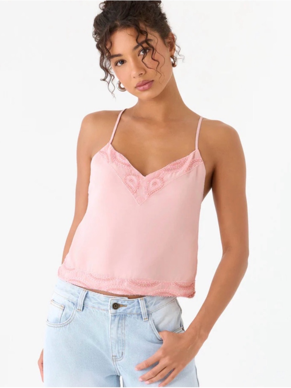 Peppermayo Avania beaded top in pink